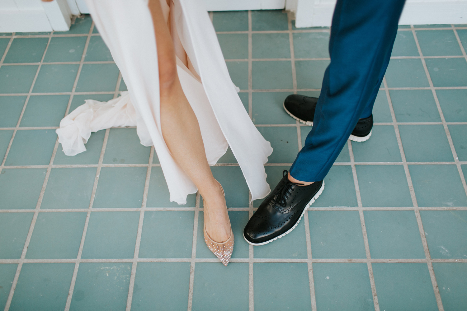 Ocean View Club Wedding, bride and groom portraits