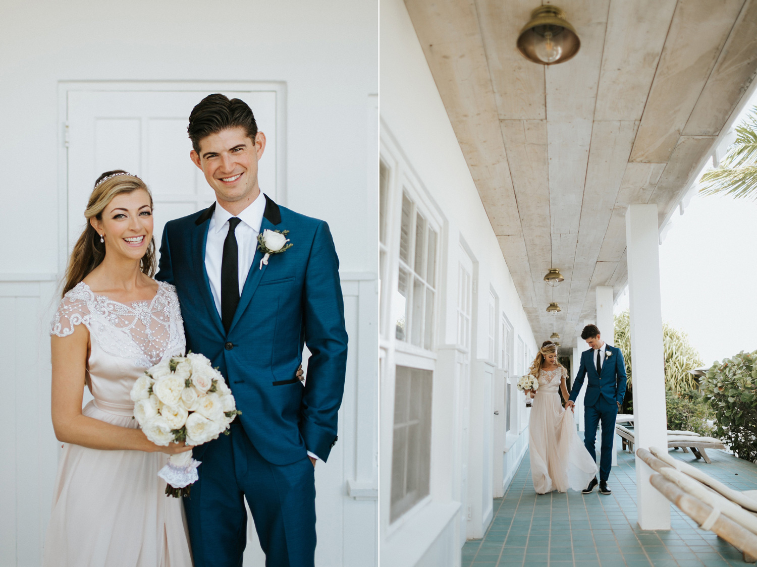 Ocean View Club Wedding, bride and groom portraits