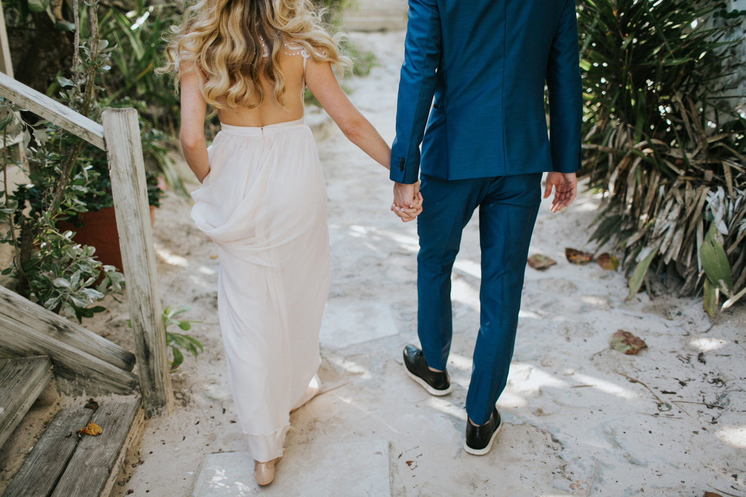 Ocean View Club Wedding, bride and groom portraits