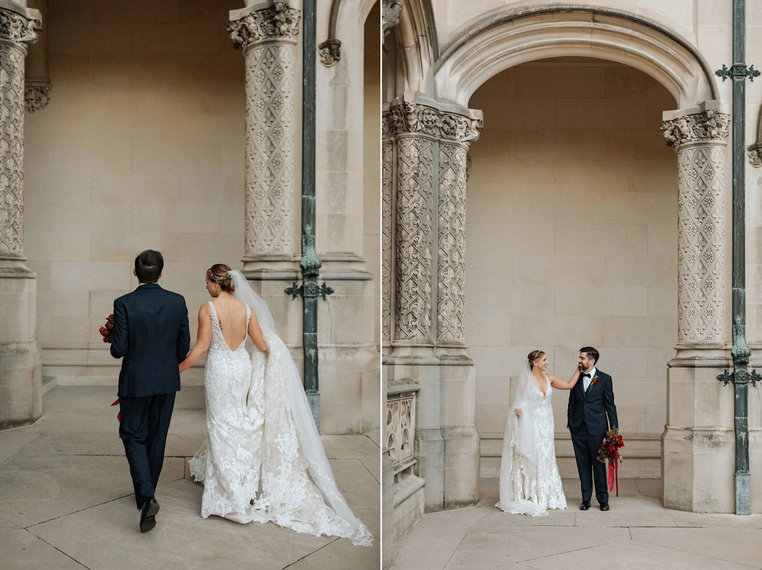 Biltmore Estate bride and groom portraits