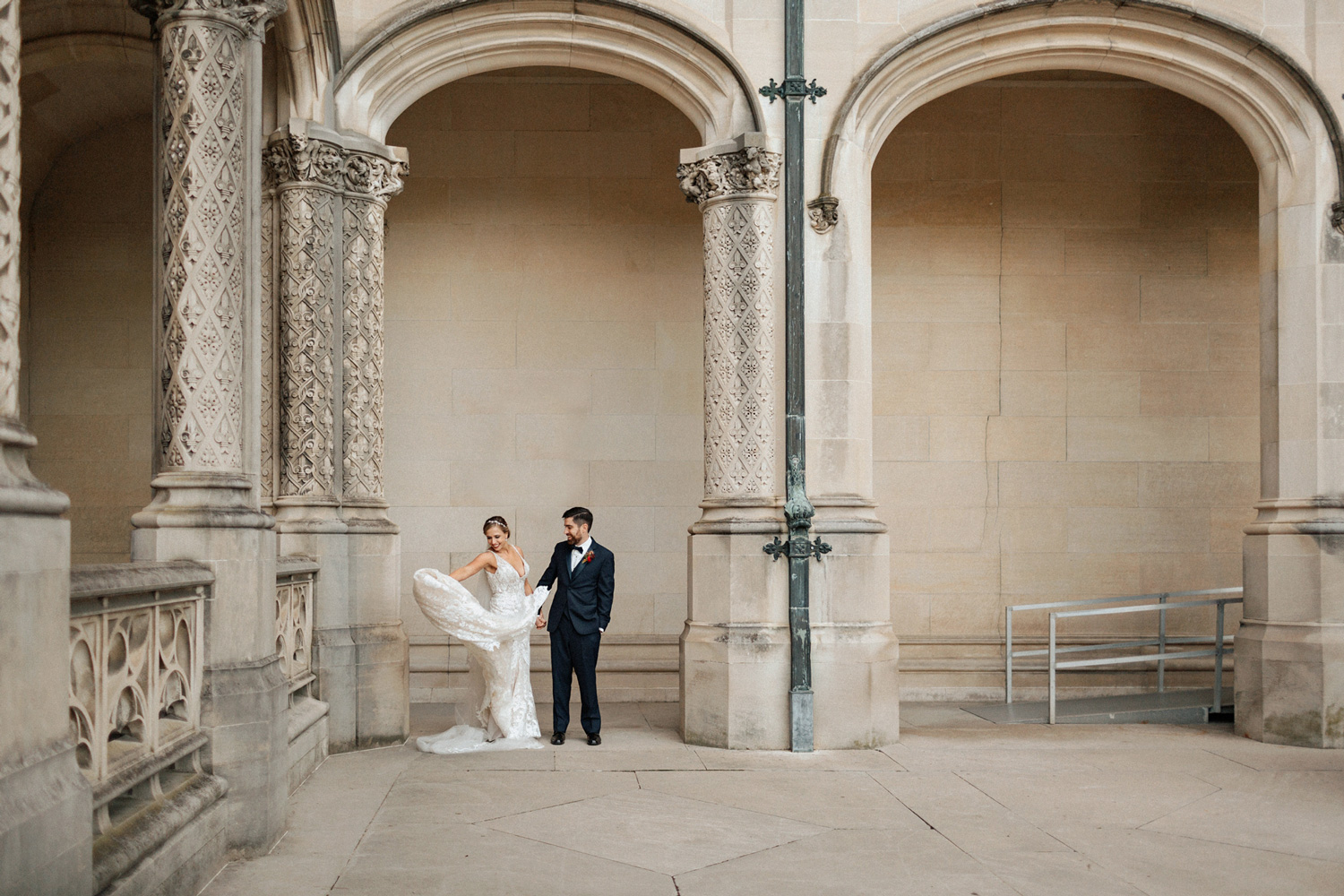 Biltmore Estate bride and groom portraits