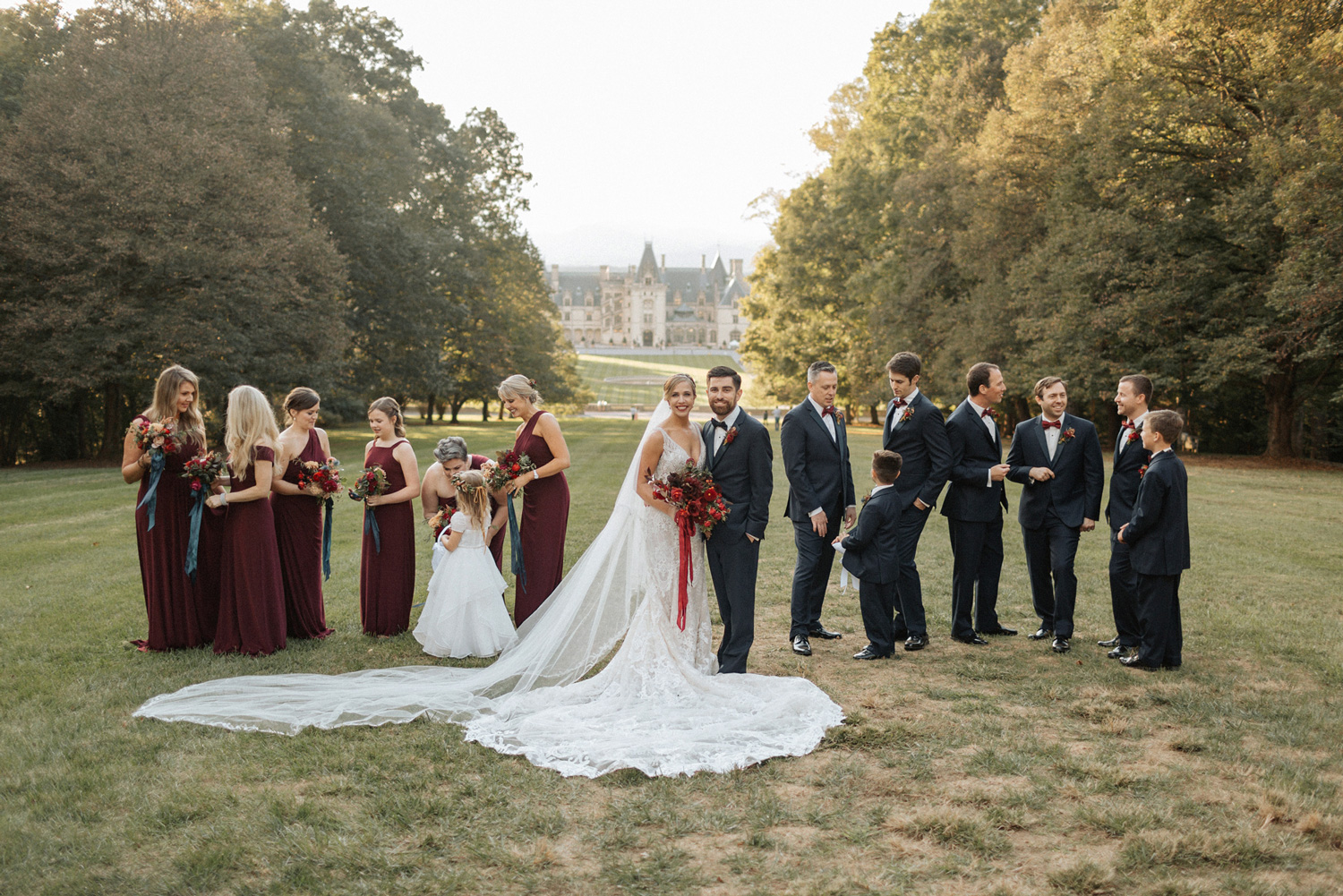Biltmore Estate wedding bridal party